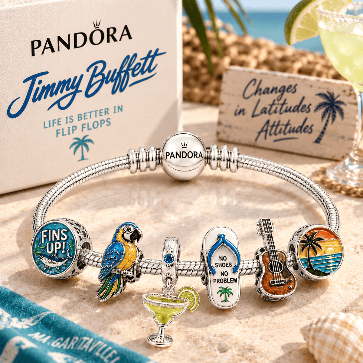 JBT Silver Charm Bracelet Set BMD