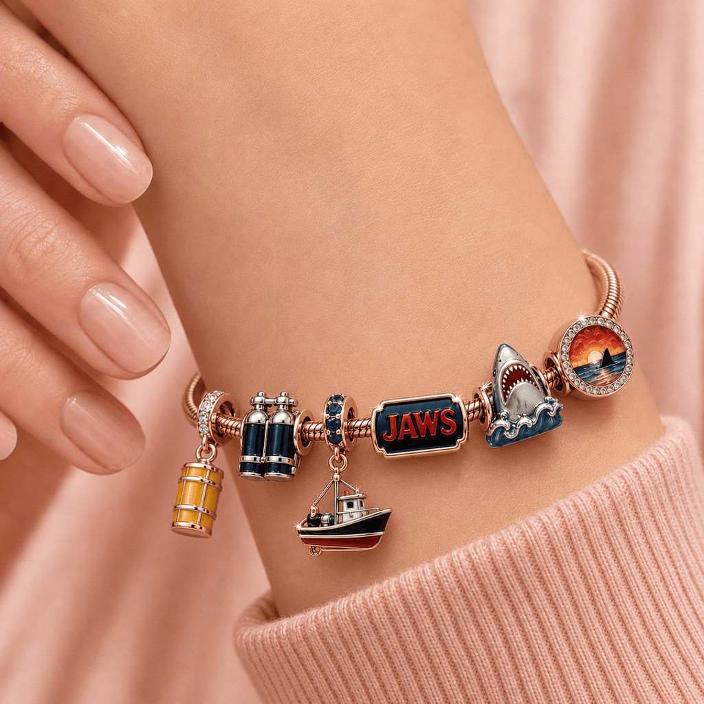 JAWS Rose Gold Charm Bracelet Set TMH