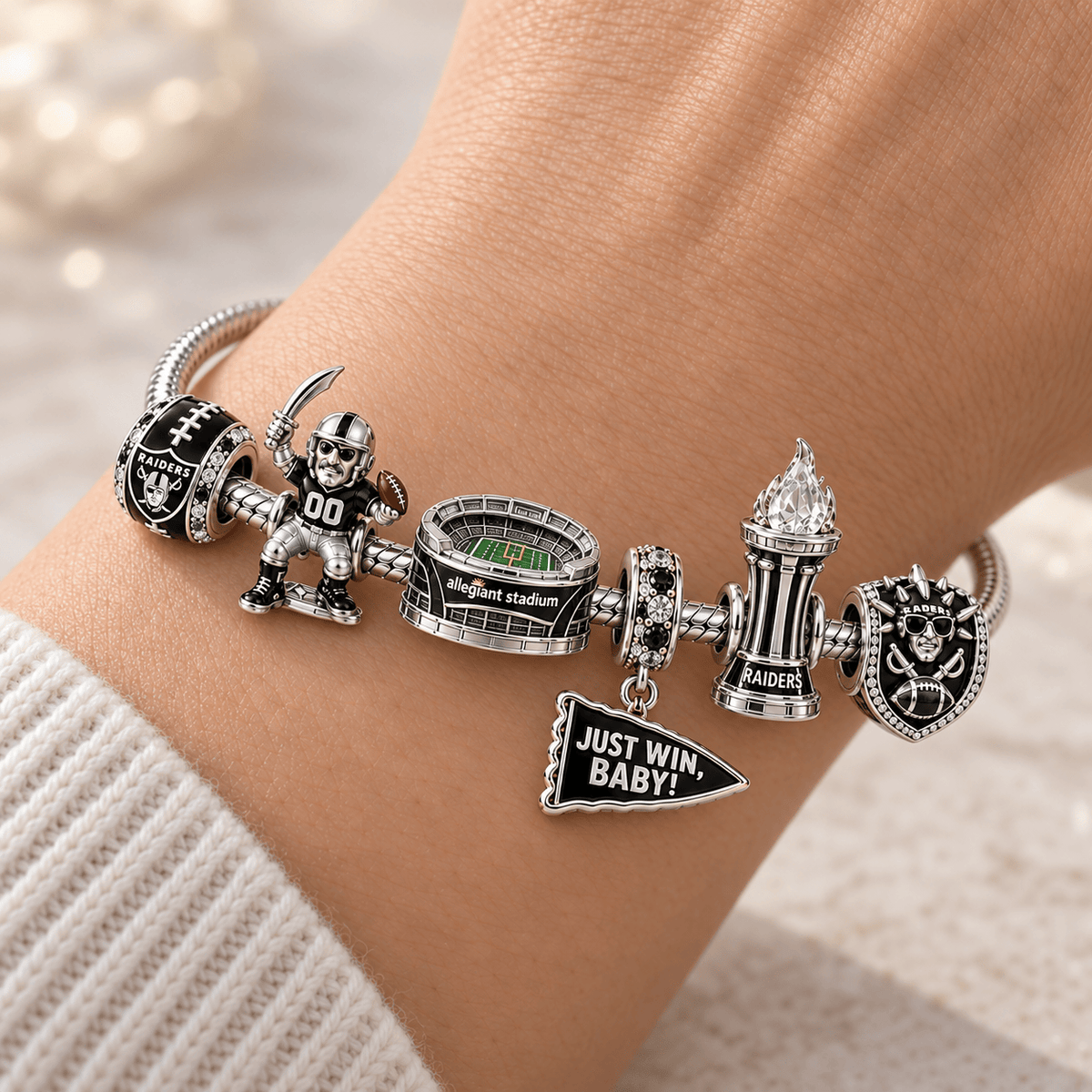 LVR Silver Charm Bracelet Set HQH