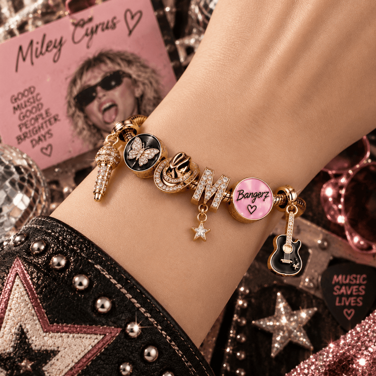 MLC Gold Charm Bracelet Set PTT