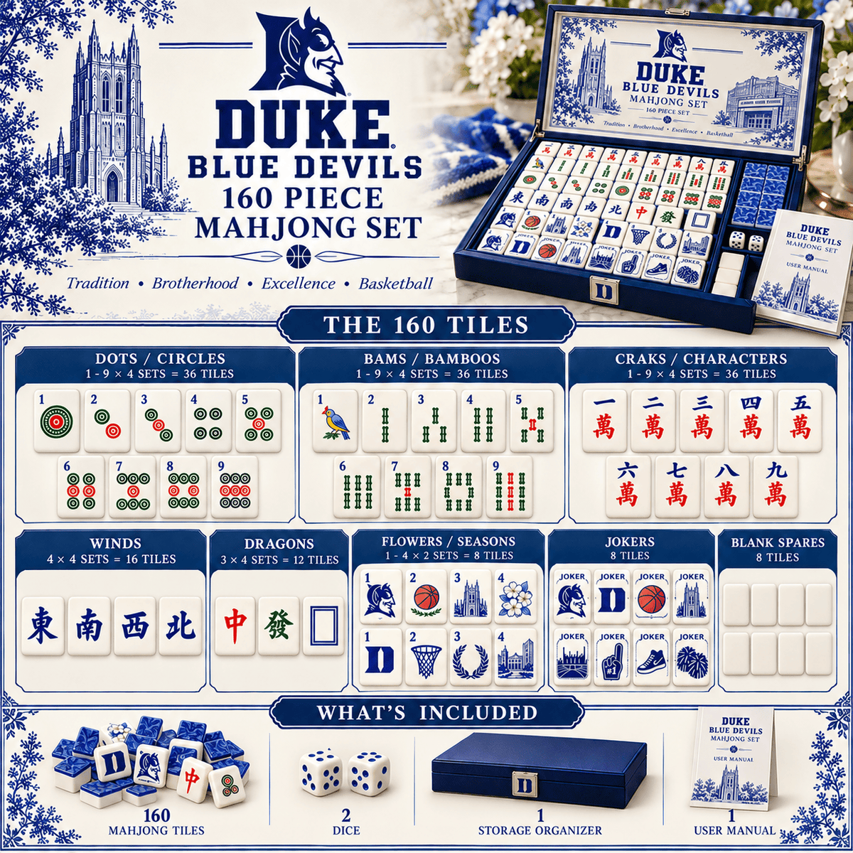 Premium DBDB Mahjong Tiles Set TNSM