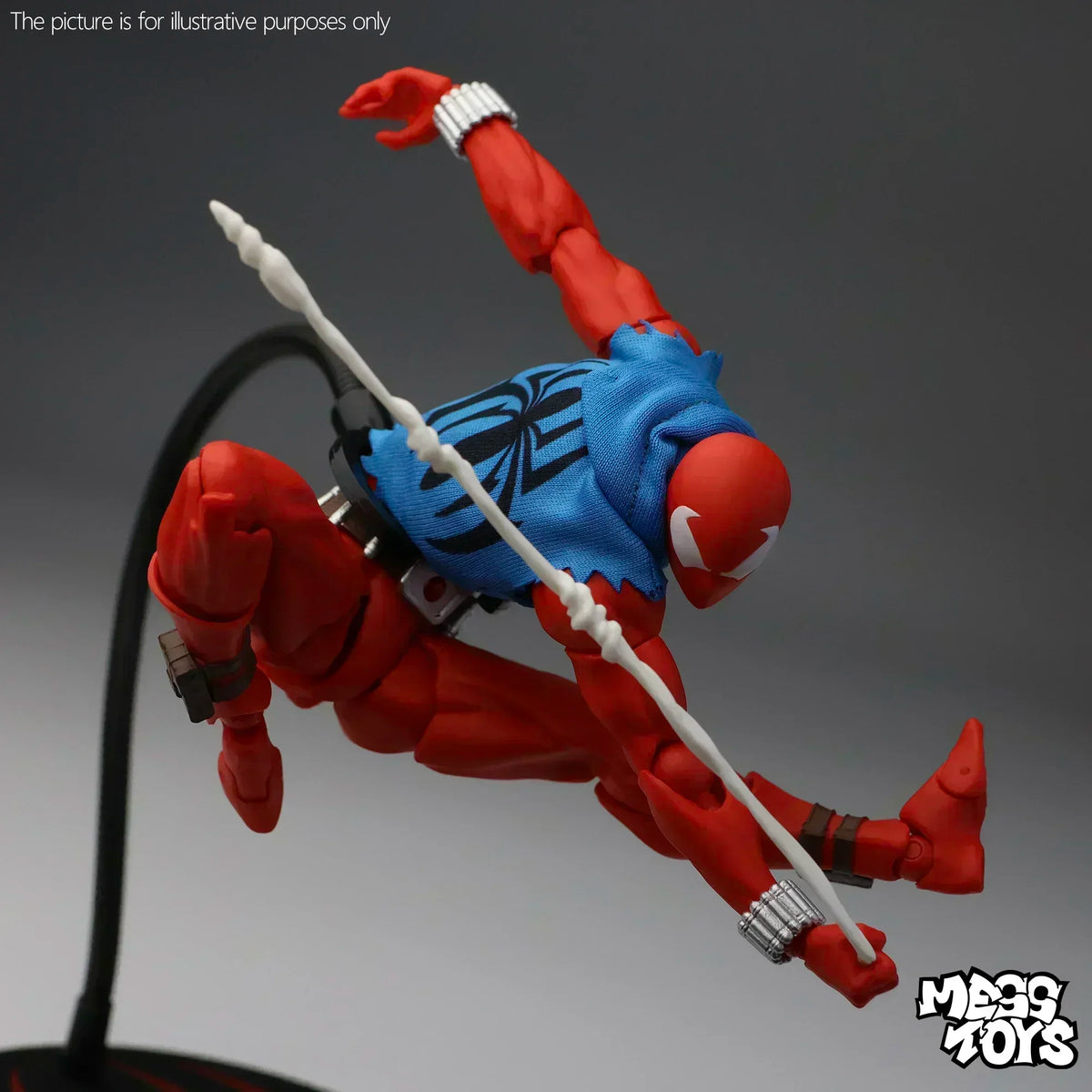 Free Express Original MESS TOYS Spiderman Figure Scarlet Spider The Amazing Comic Version Action Figure Model Figurine Toy Gift