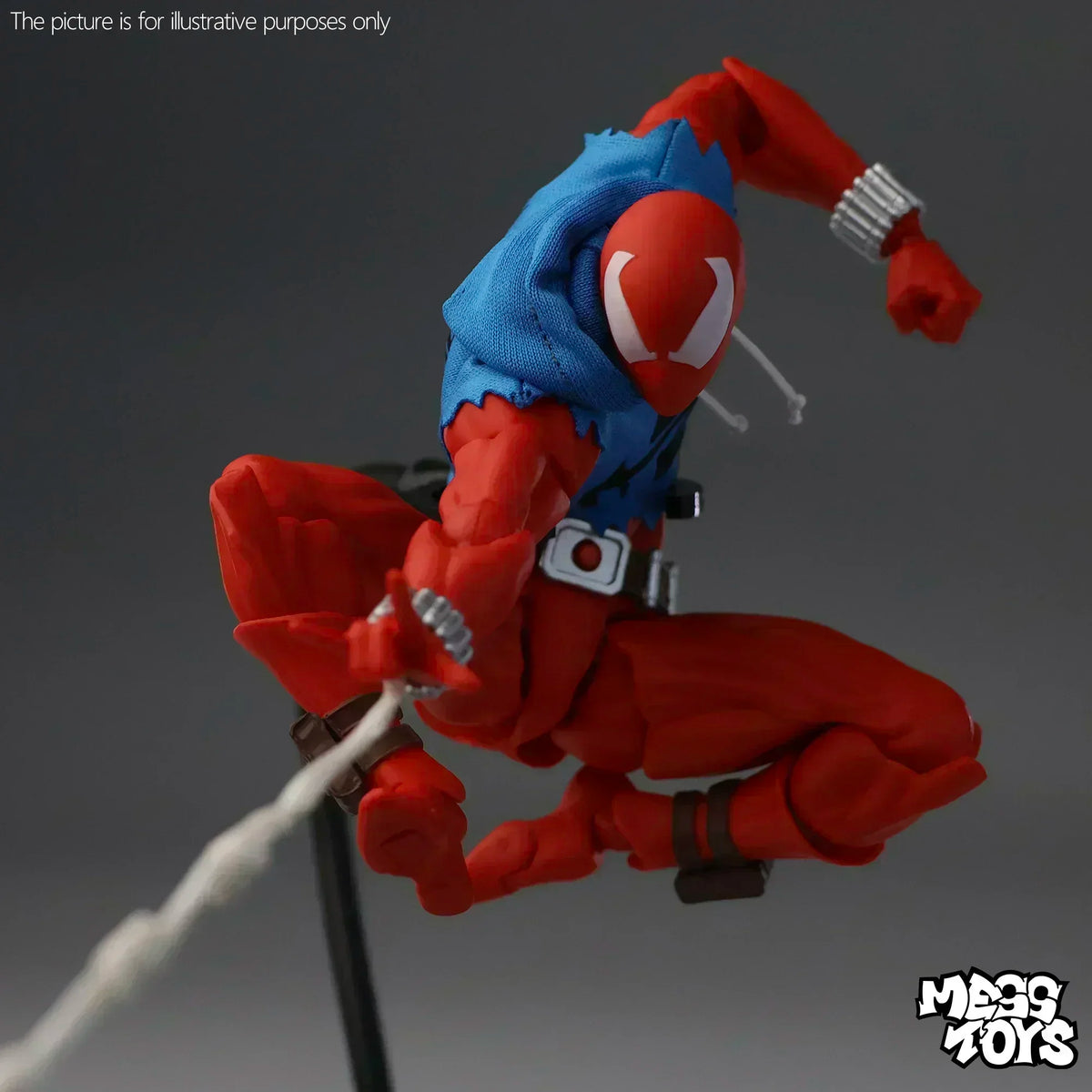 Free Express Original MESS TOYS Spiderman Figure Scarlet Spider The Amazing Comic Version Action Figure Model Figurine Toy Gift