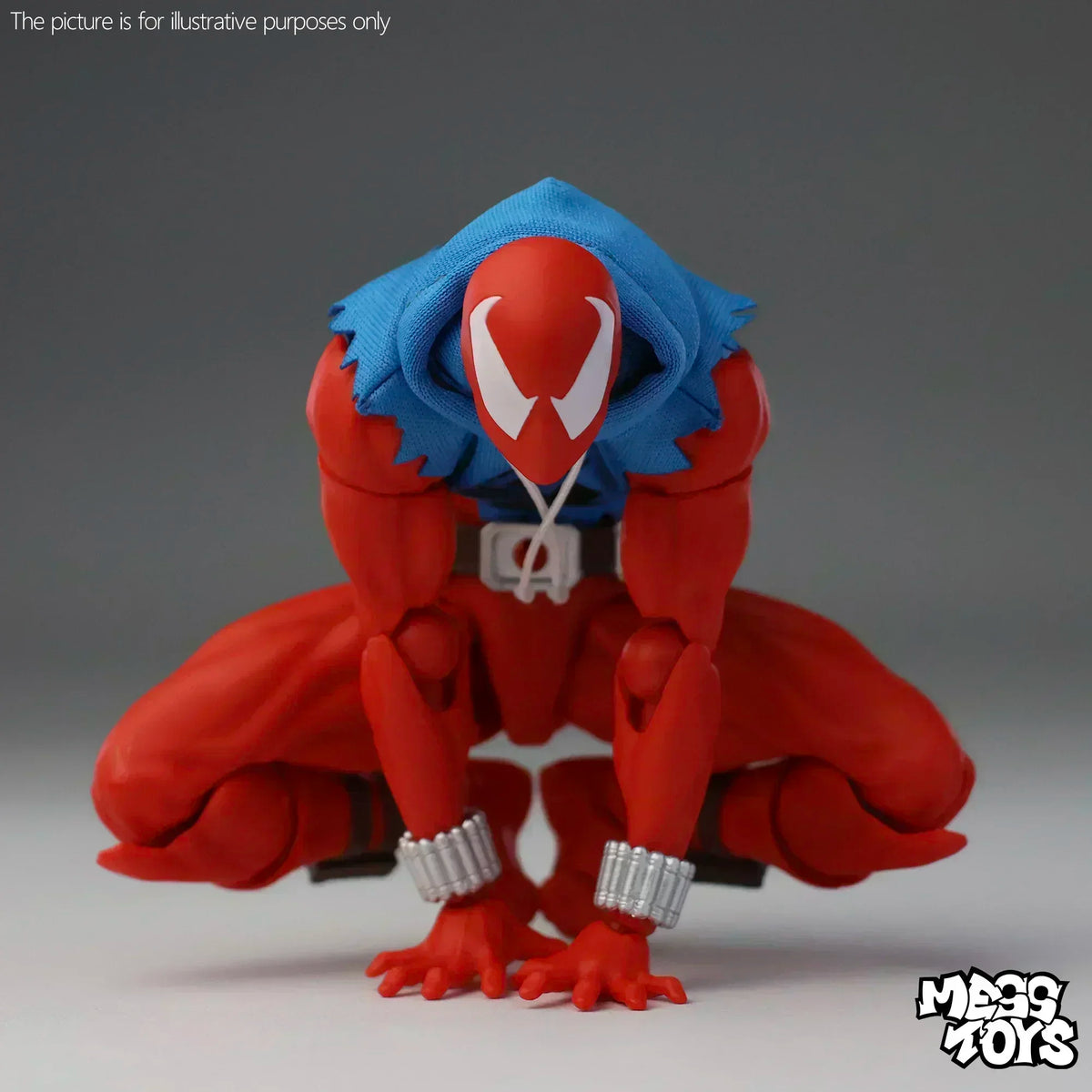 Free Express Original MESS TOYS Spiderman Figure Scarlet Spider The Amazing Comic Version Action Figure Model Figurine Toy Gift