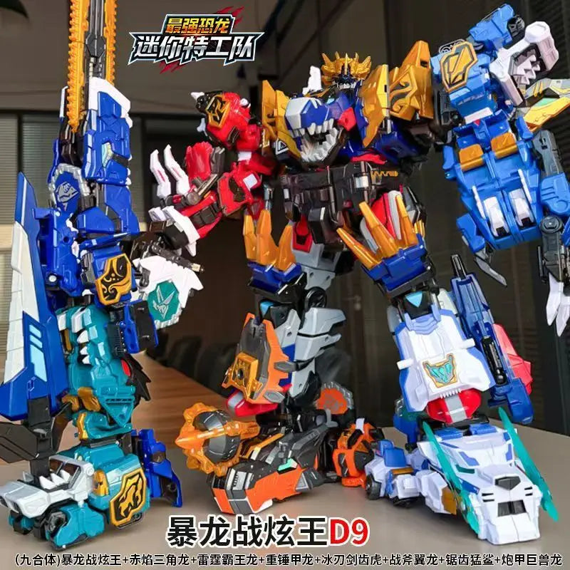 MiniForce Dinoid Warrior Transformation Robot Dinosaur Model REX KAISER Combine Mini Force Deformation Headbot Giganoto Dino Toy